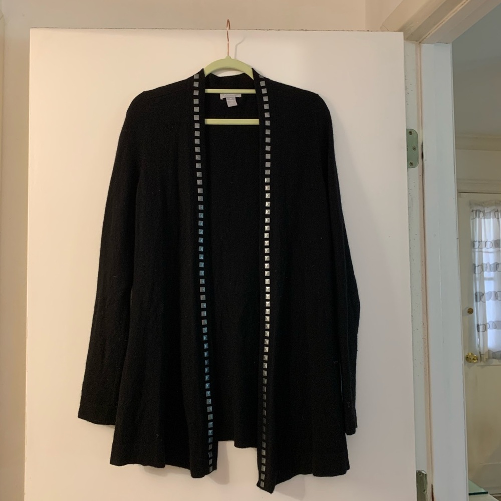Black Sweater with Silver Accents